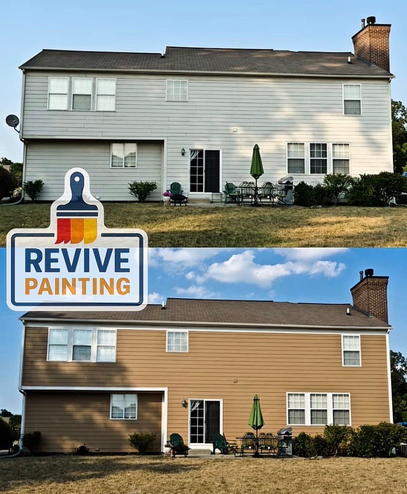 Before and after: exterior split level to tan